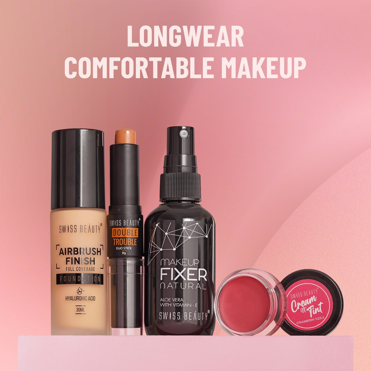 Swiss Beauty 3-in-1 Lip and Cheek Cream N' Tint