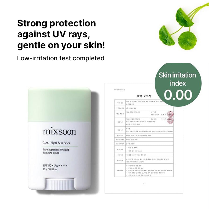 mixsoon Cica Hyal Sun stick SPF 50+ PA++++ - 15g