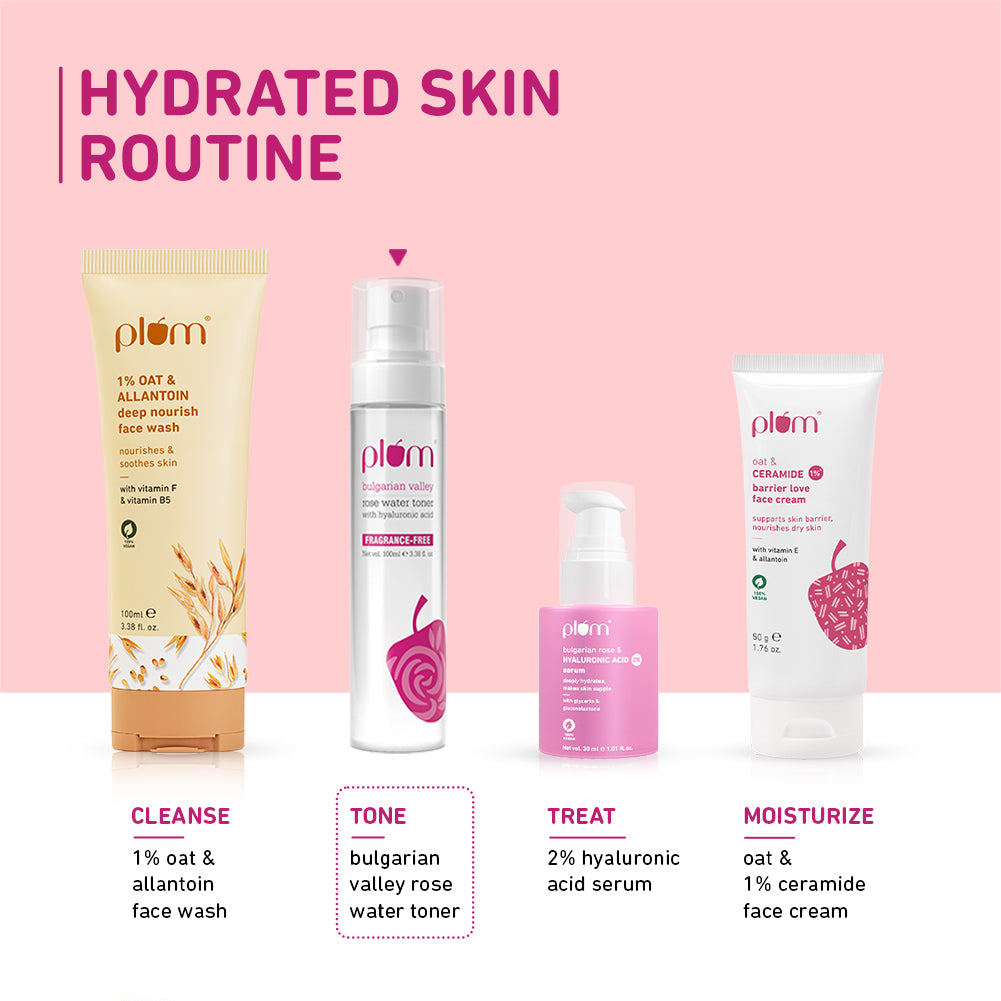 Plum Bulgarian Valley Rose Water Toner for tighter pores