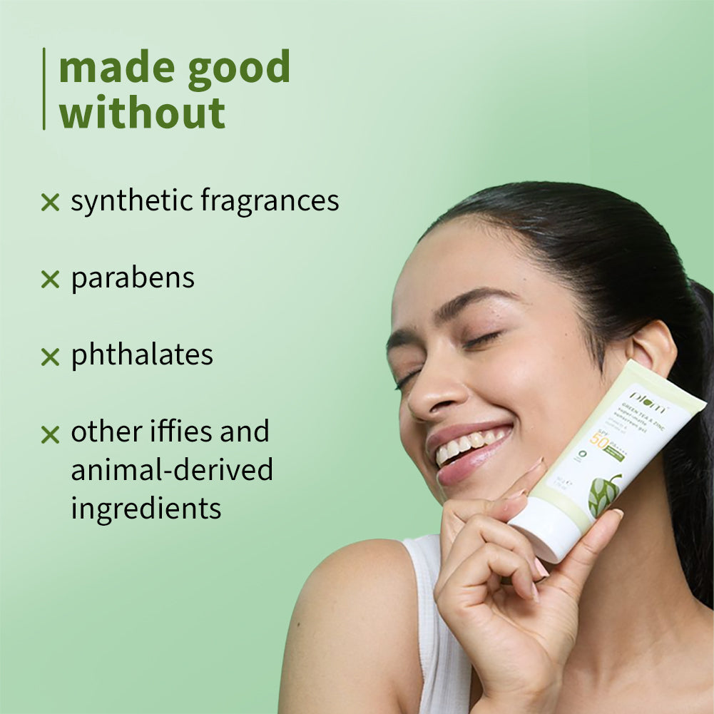 Plum Green Tea & Zinc Super-Matte SPF 50 Sunscreen Gel for Oily Skin