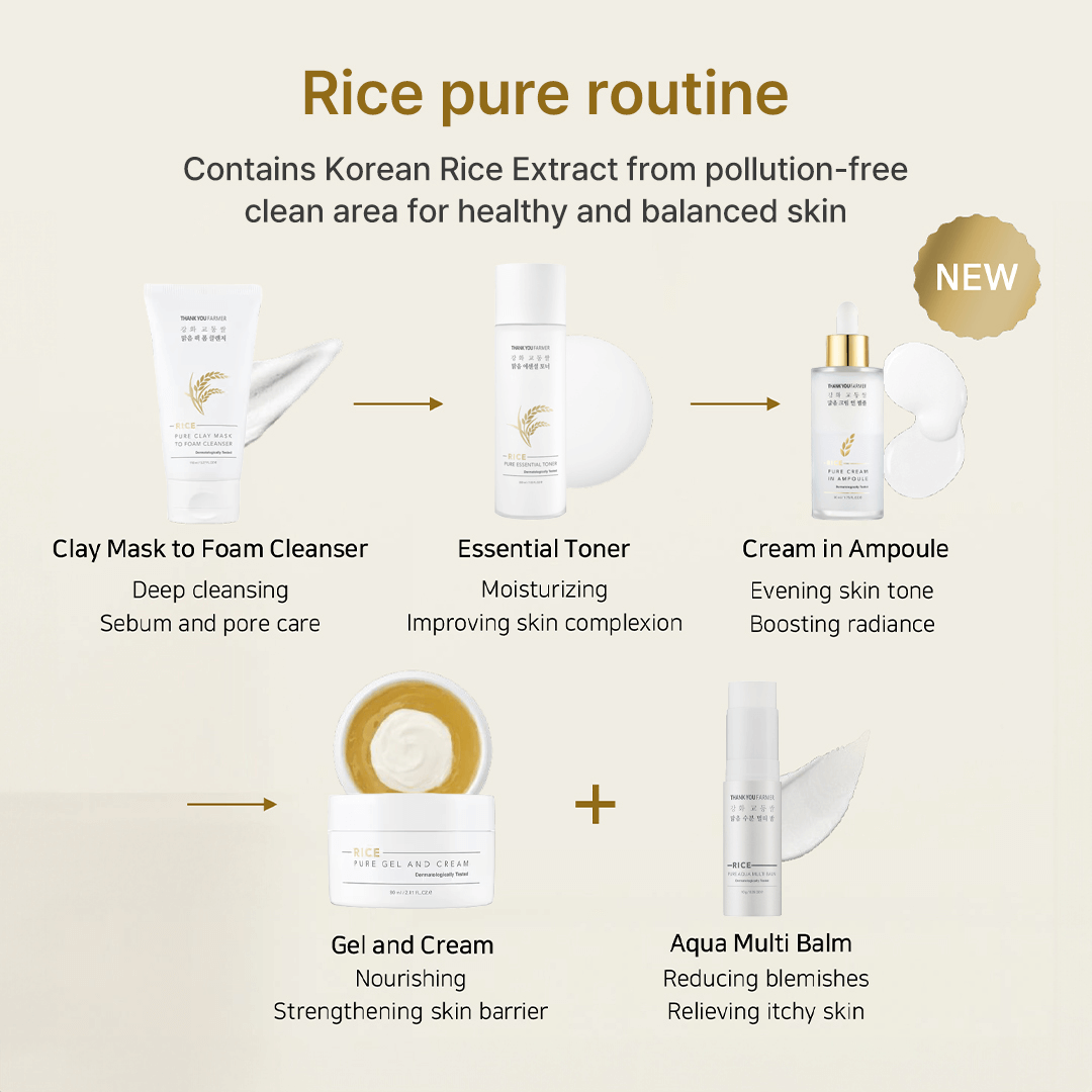 Thank You Farmer Rice Pure Gel and Cream - 80ml