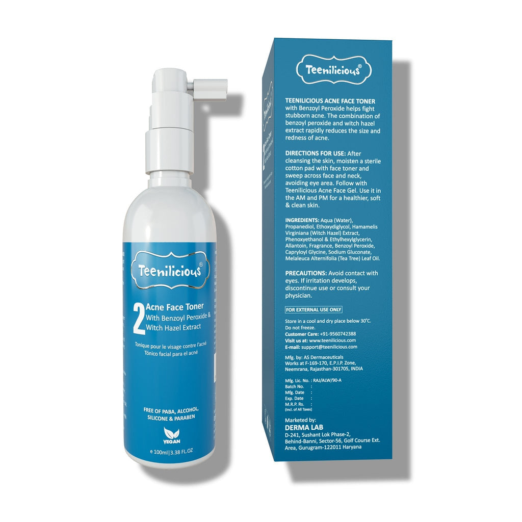Fixderma Teenilicious Benzoyl Peroxide Acne Care Kit 190ml - Inflammatory Acne Treatment