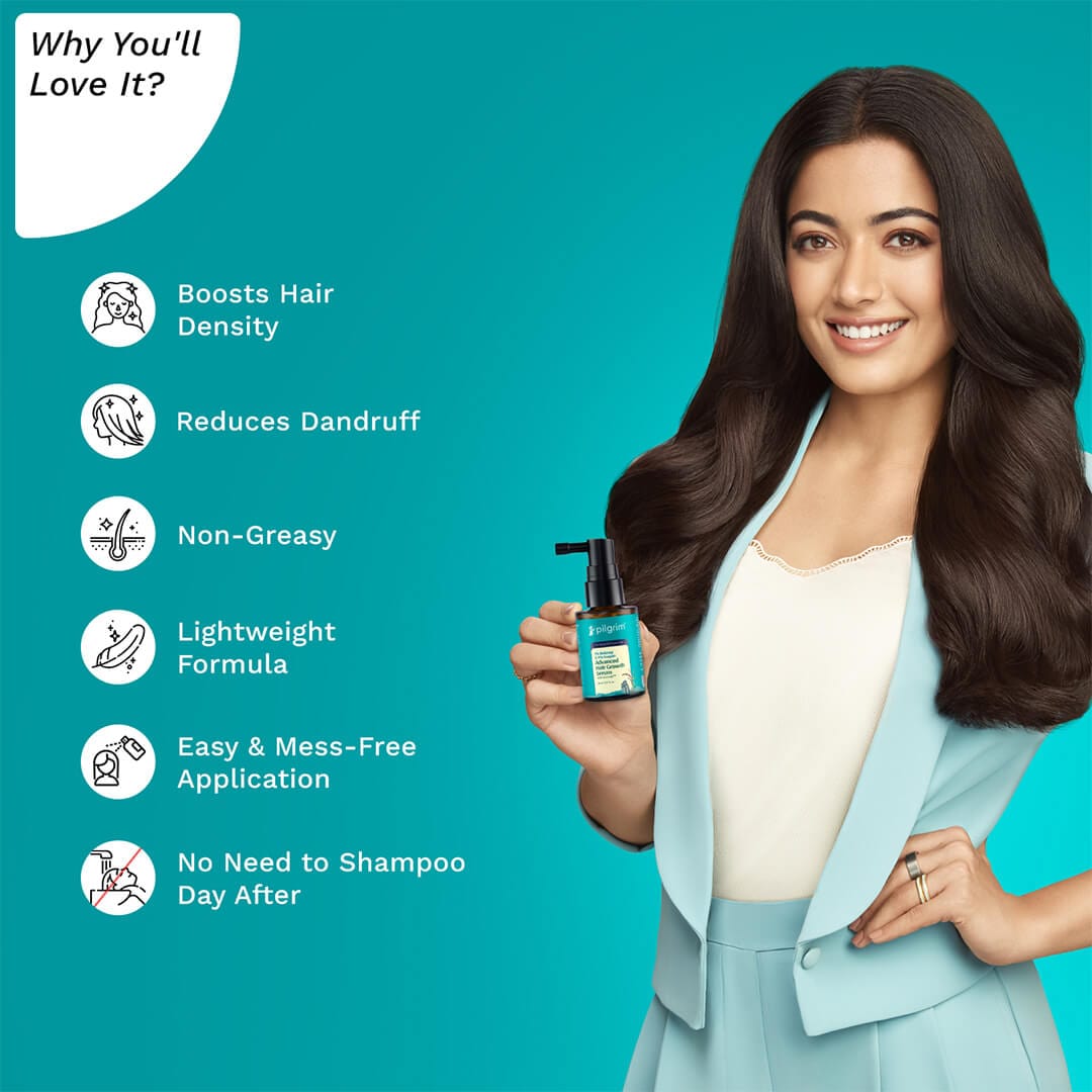 Pilgrim 3% Redensyl & 4% Anagain Advanced Hair Growth Serum For Dandruff-Prone Scalp - 30 ml