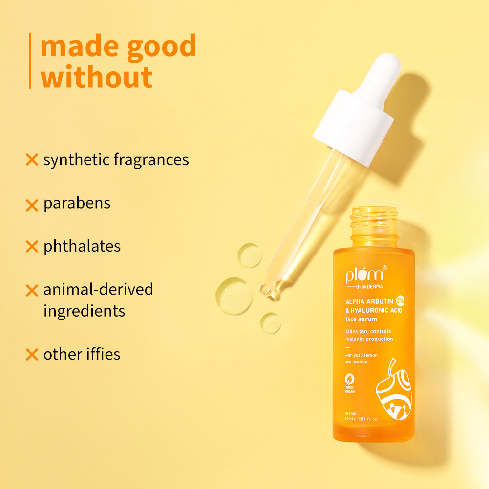 Plum 2% Alpha Arbutin & Hyaluronic Acid Tan Fading Face Serum