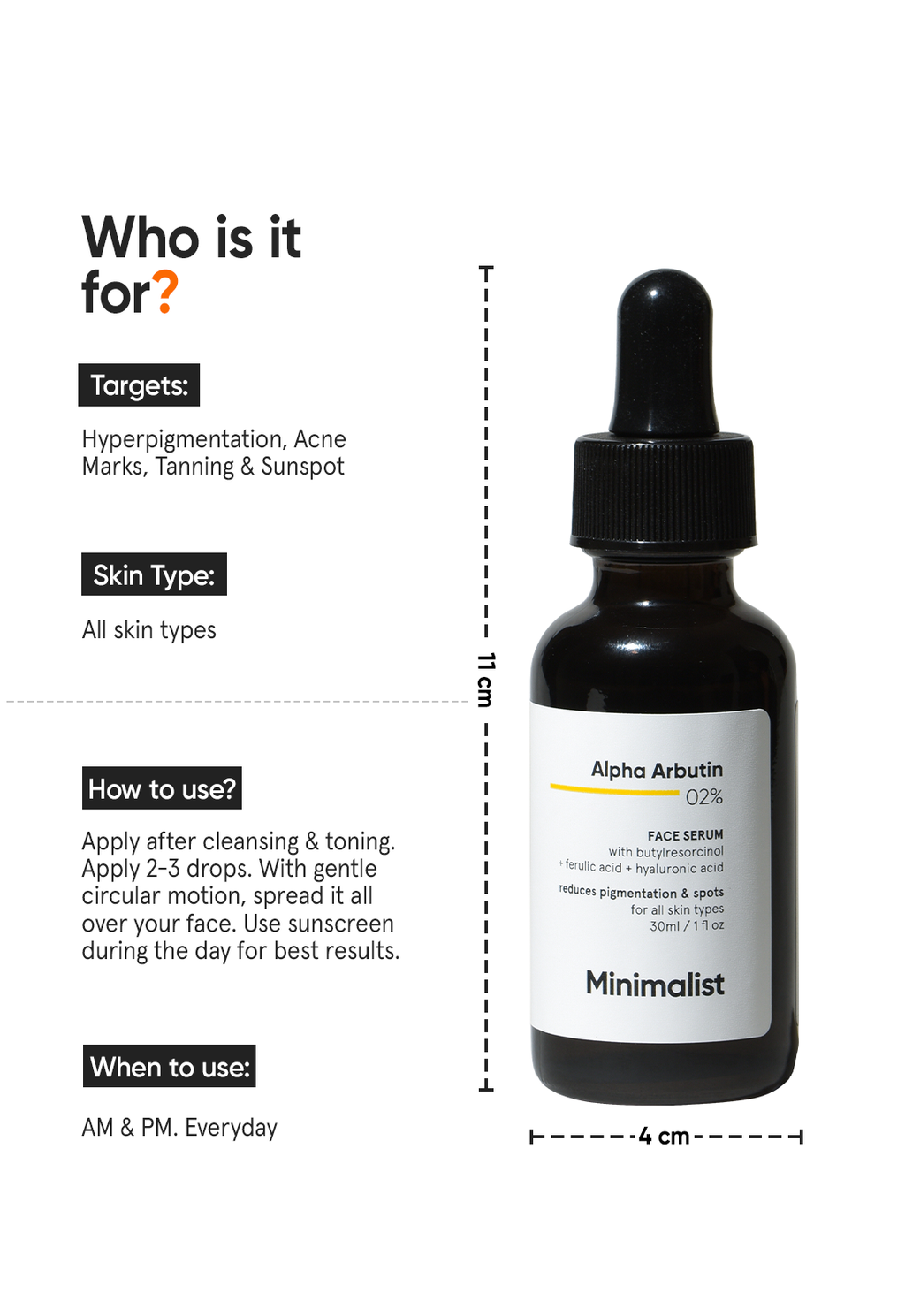 Minimalist Alpha Arbutin 2% Face Serum
