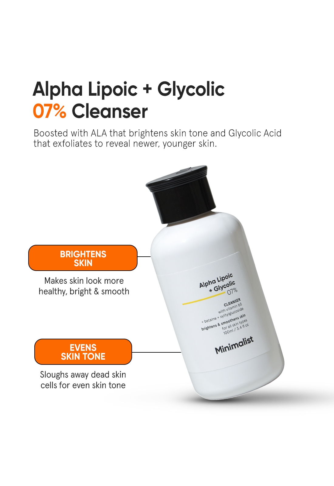 Minimalist Alpha Lipoic + Glycolic 7% Cleanser