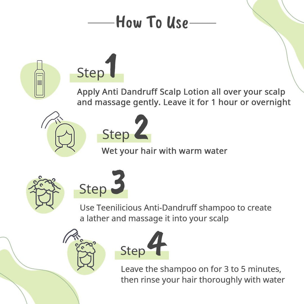 Fixderma Teenilicious Anti Dandruff Shampoo & Scalp Lotion Combo Kit | Prevents Recurrence of Dandruff | 200ml