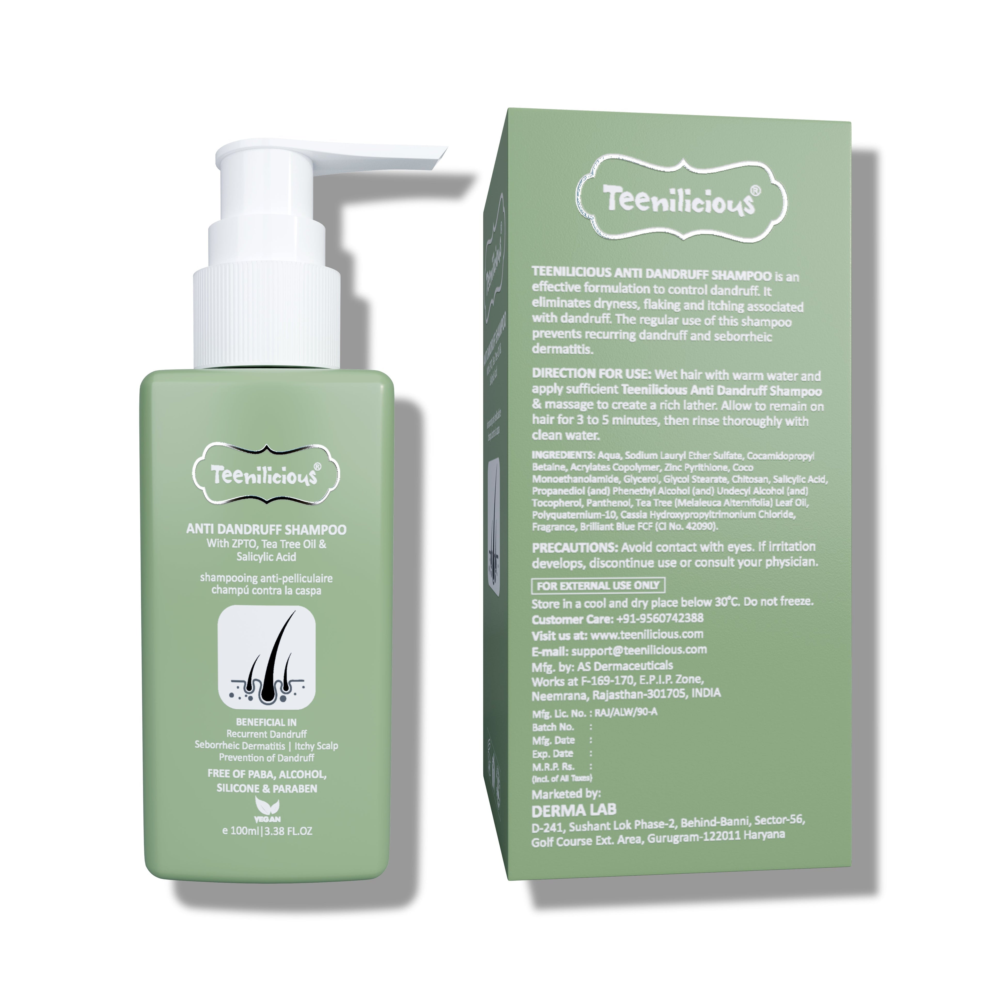 Fixderma Teenilicious Anti Dandruff Shampoo - Shampoo For Dandruff, Flakiness And Hairfall 100ml