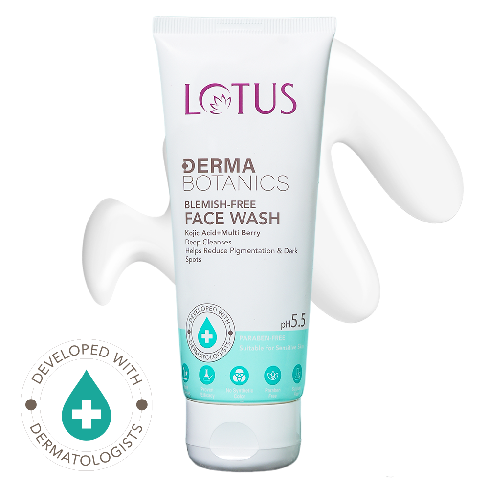 Lotus DermaBotanics Kojic Facewash+Multi Berry Hi-Dose Serum+Ampoule Crème