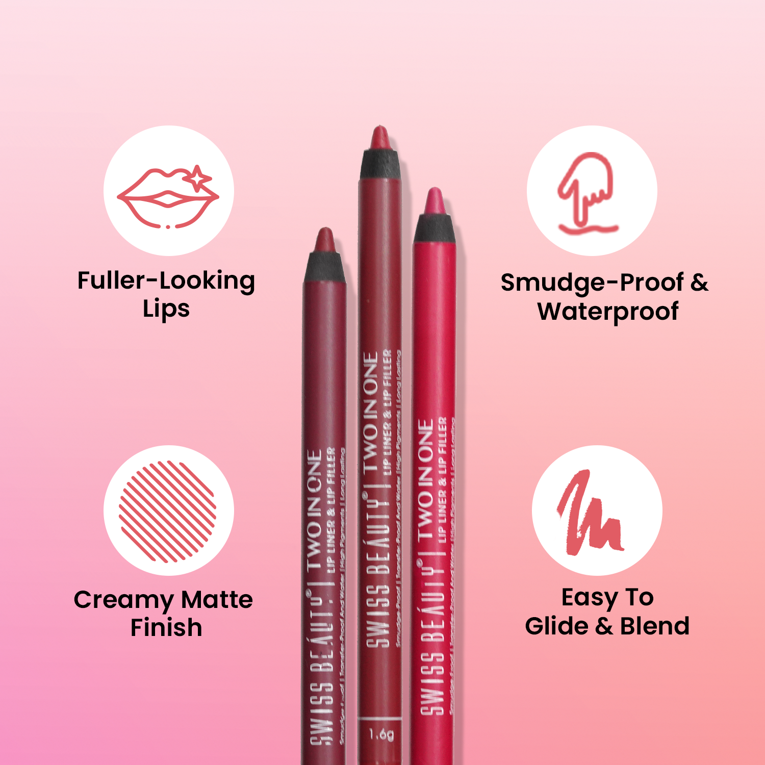 Swiss Beauty Two in One lip liner & Lip Filler