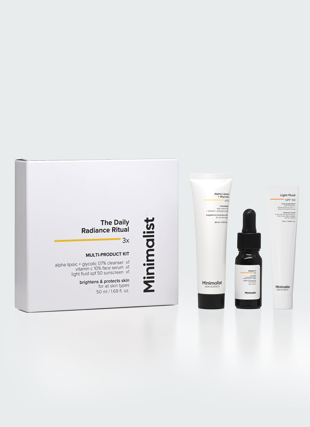 Minimalist The Daily Radiance Ritual 3x Kit 50ml