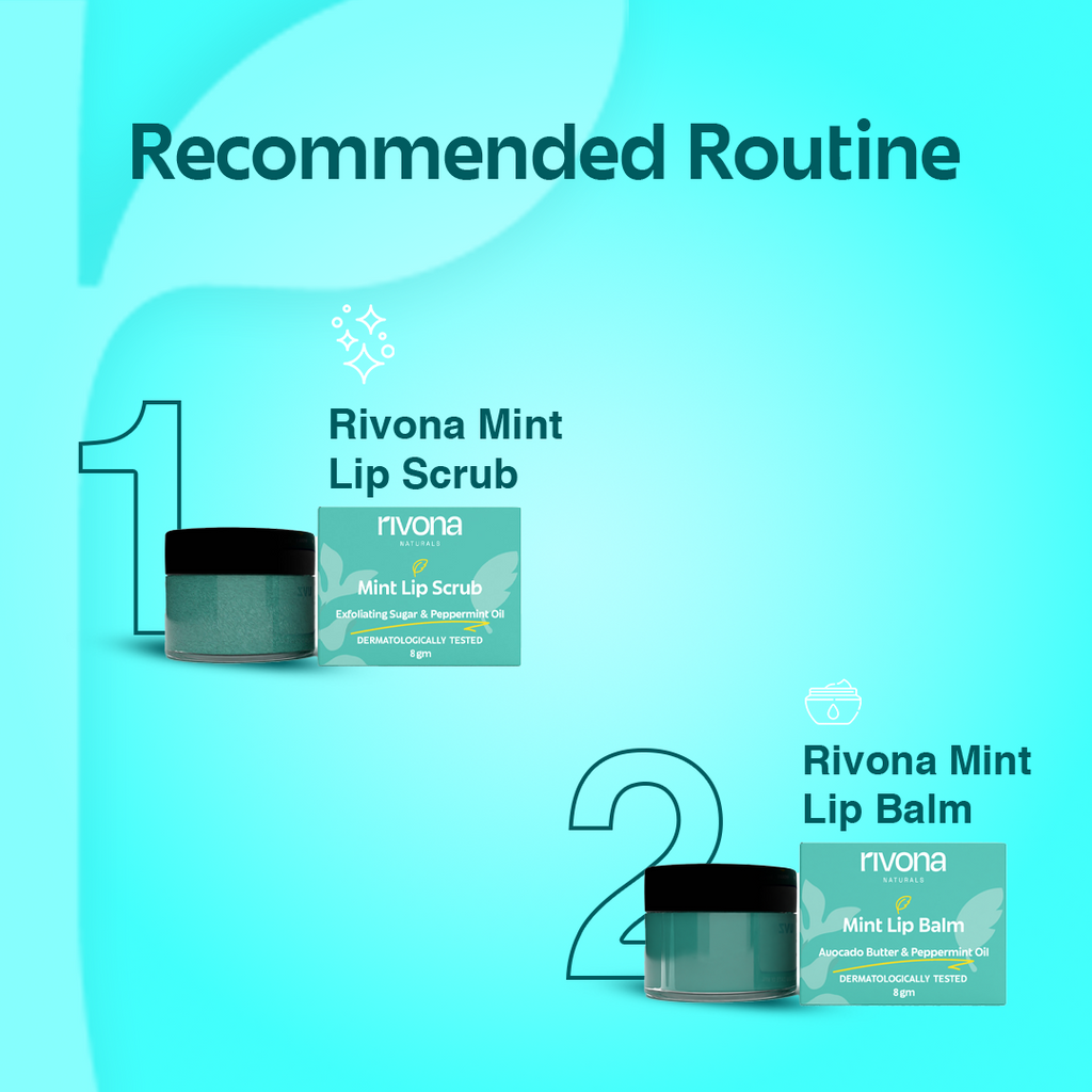 Rivona Mint Lip Balm With Rosemary Oil Heals chapped lips 8 gm
