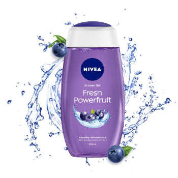 NIVEA Body Wash, Fresh Powerfruit Shower Gel, 250 ml