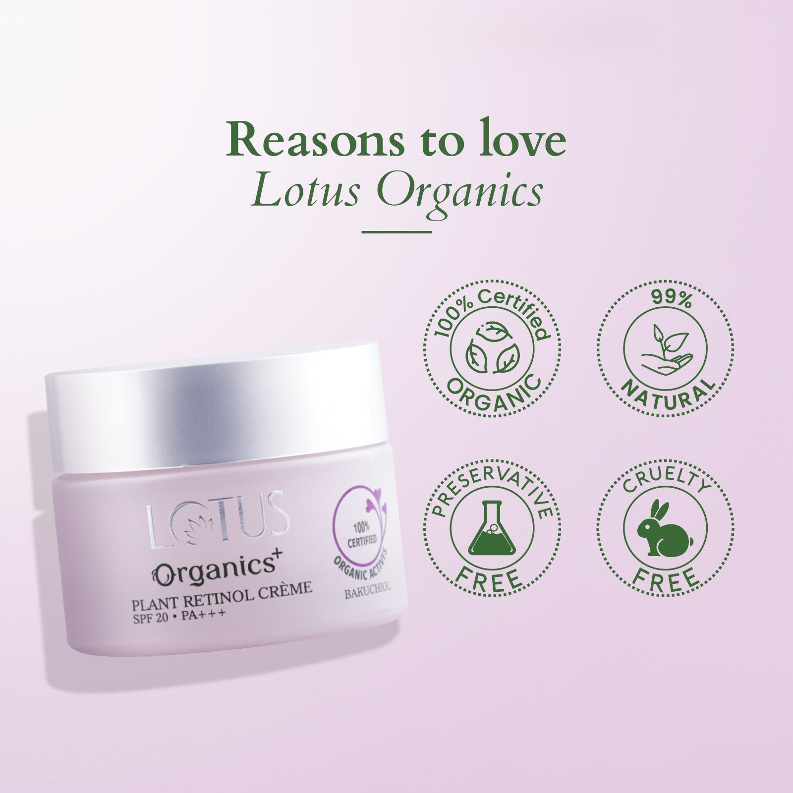 Lotus Bakuchiol Plant Retinol Crème