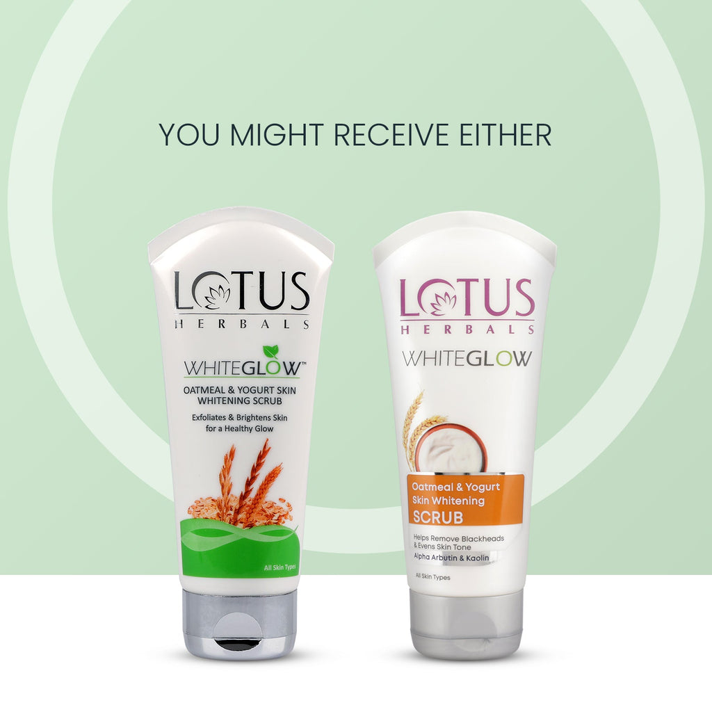 Lotus WhiteGlow Skin Brightening Oatmeal & Yogurt Scrub