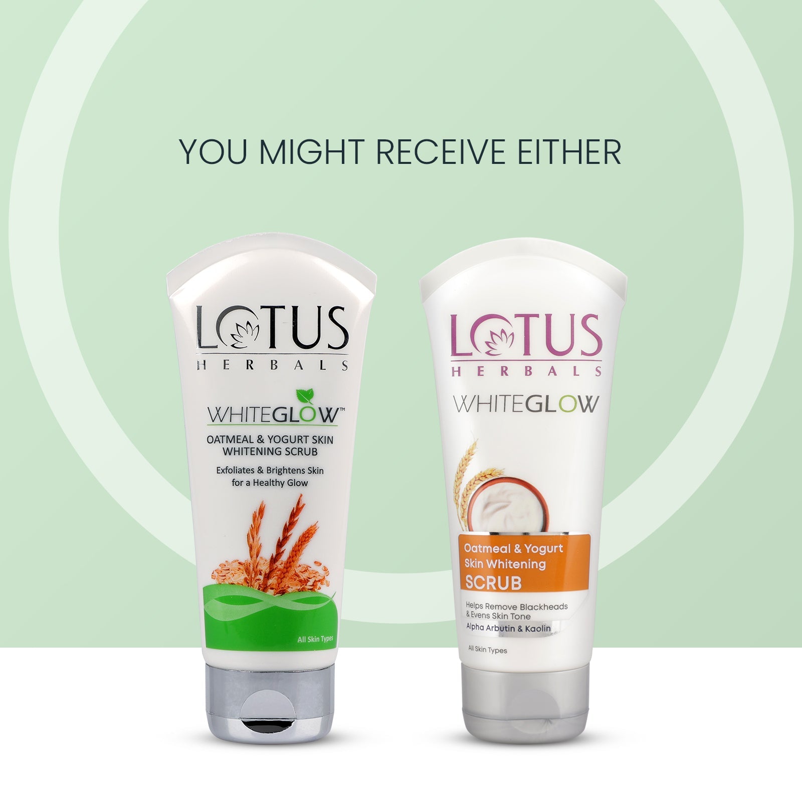 Lotus WhiteGlow Skin Brightening Oatmeal & Yogurt Scrub