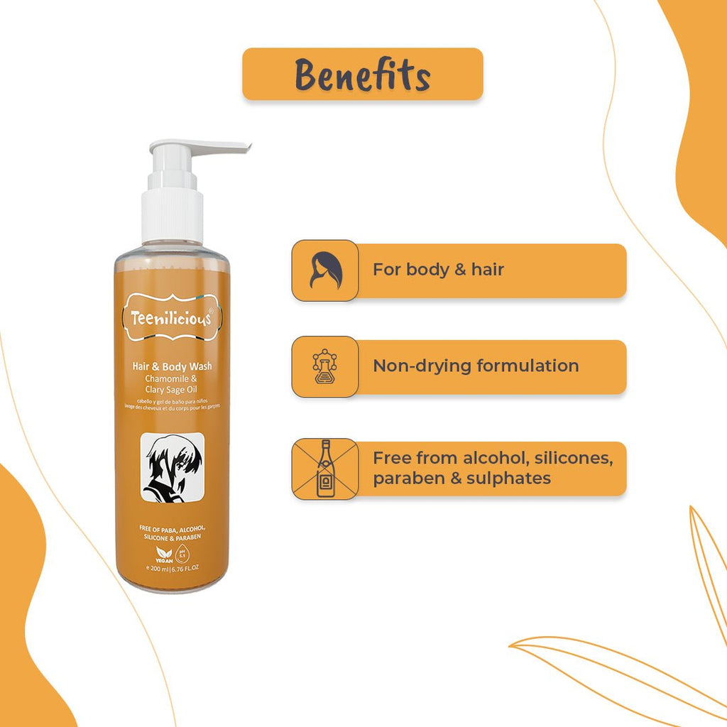 Fixderma Teenilicious Hair & Body Wash For Men & Women With Chamomile & Clary Sage Oil