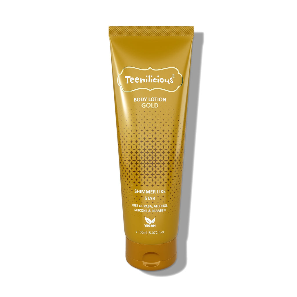 Fixderma Teenilicious Body Lotion Gold Sparkle - Skin Shine Lotion To Add Natural Shimmer