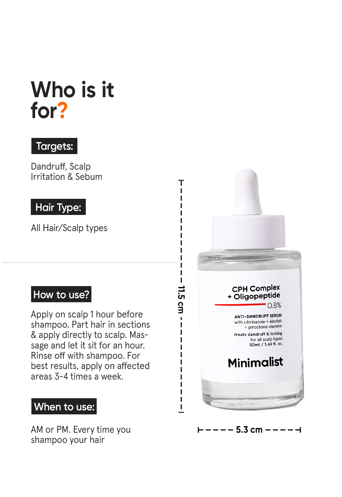 Minimalist CPH Complex + Oligopeptide 0.8% Anti-Dandruff Serum