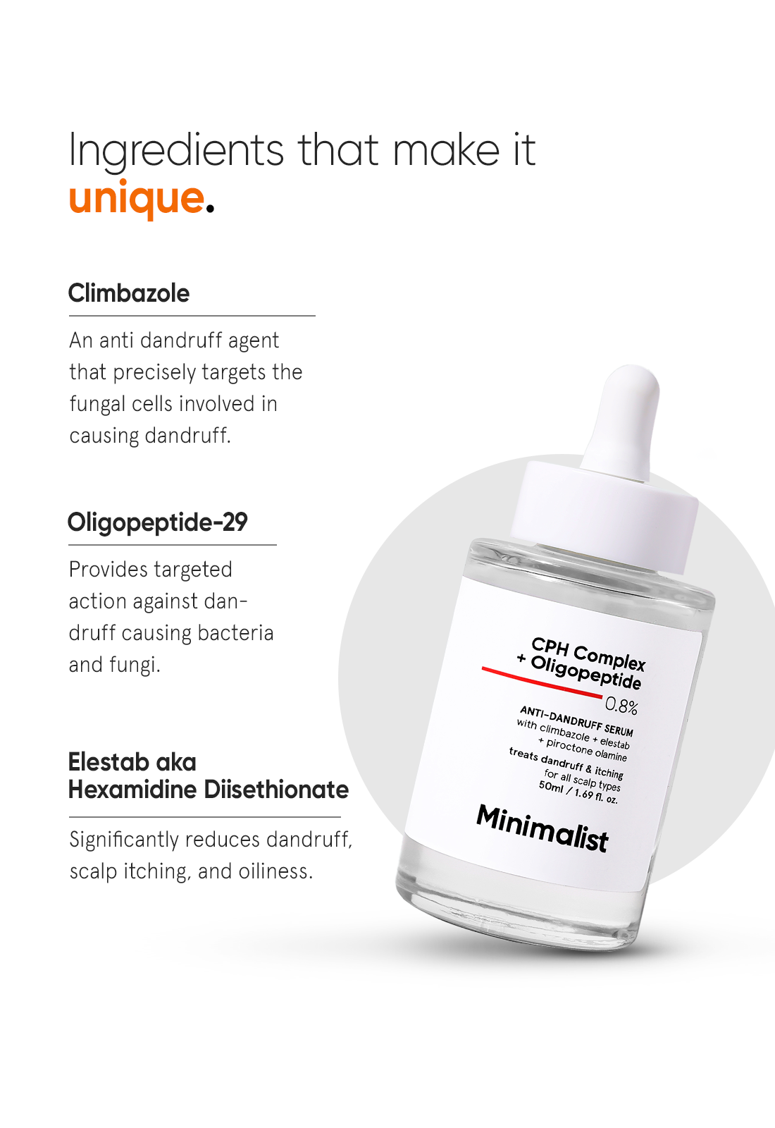 Minimalist CPH Complex + Oligopeptide 0.8% Anti-Dandruff Serum