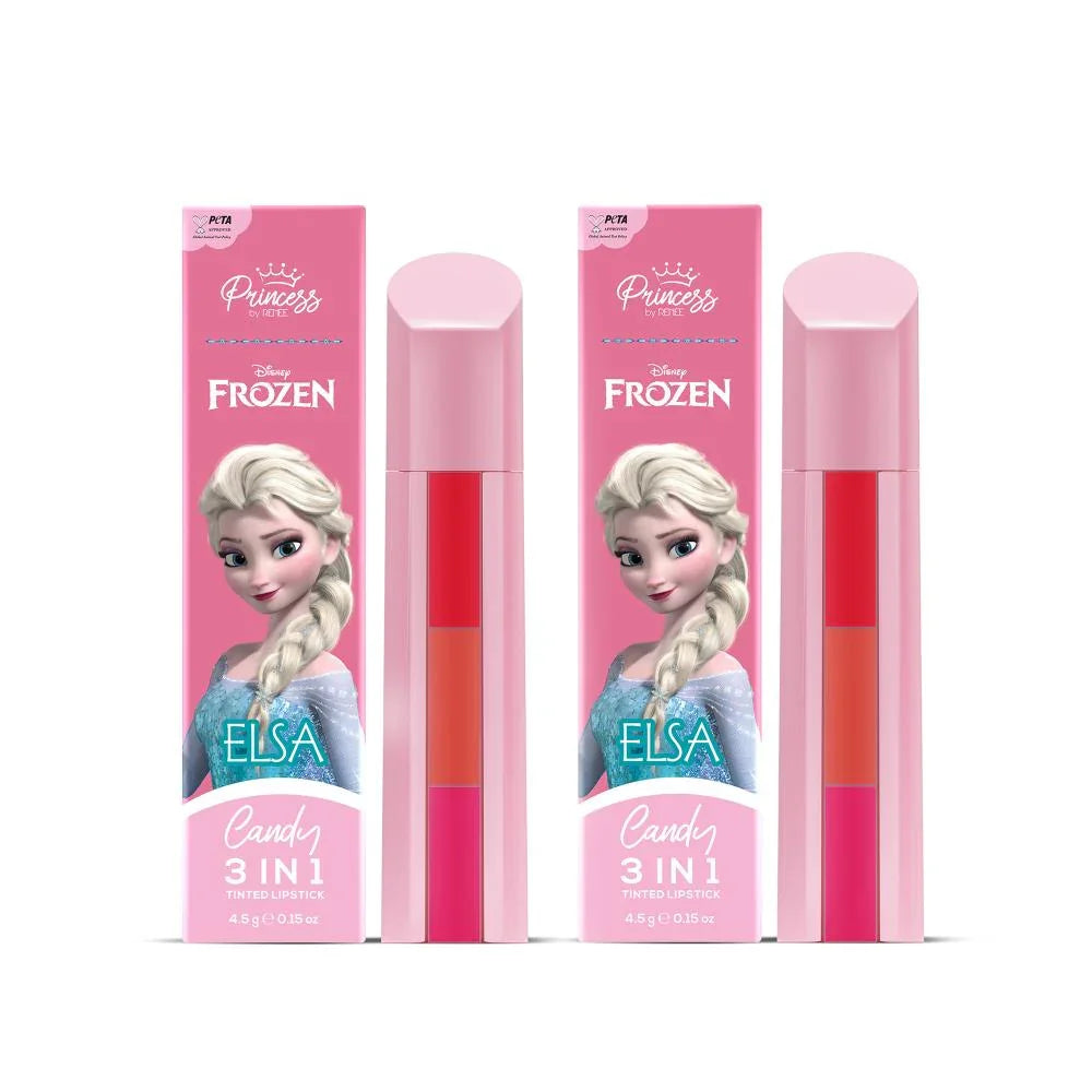 Disney Frozen Princess By RENEE Candy 3-In-1 Tinted Lipstick 4.5g, Pack of 2