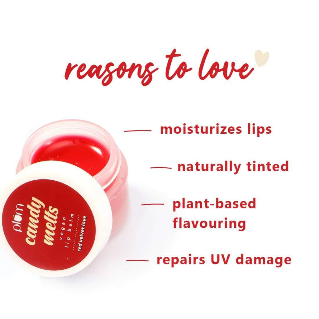Plum Candy Melts Vegan Lip Balm | Red Velvet Love