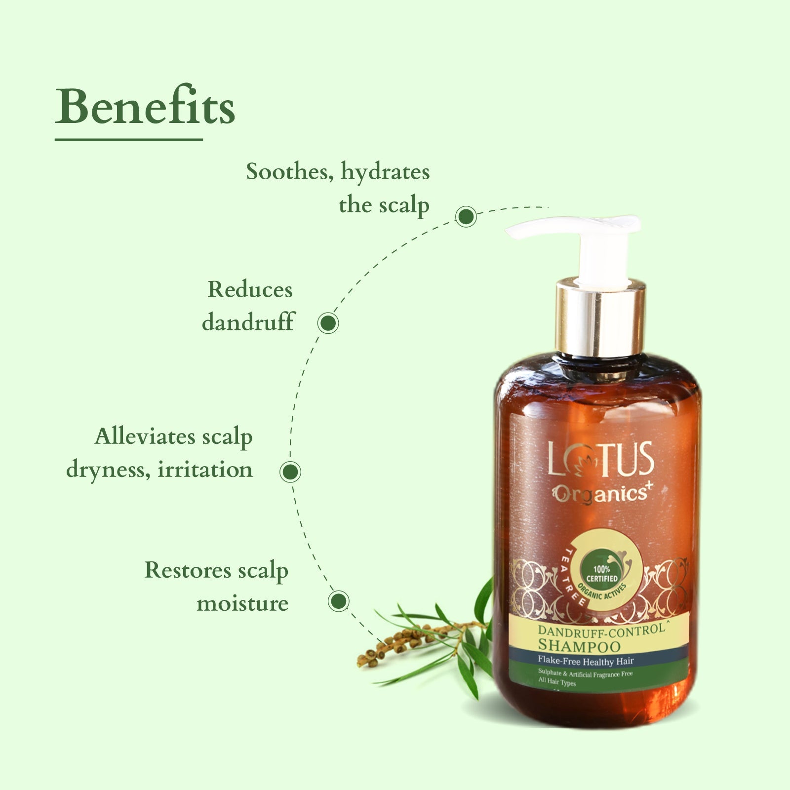 Lotus Organics+ Chemical-Free Anti-Dandruff Shampoo