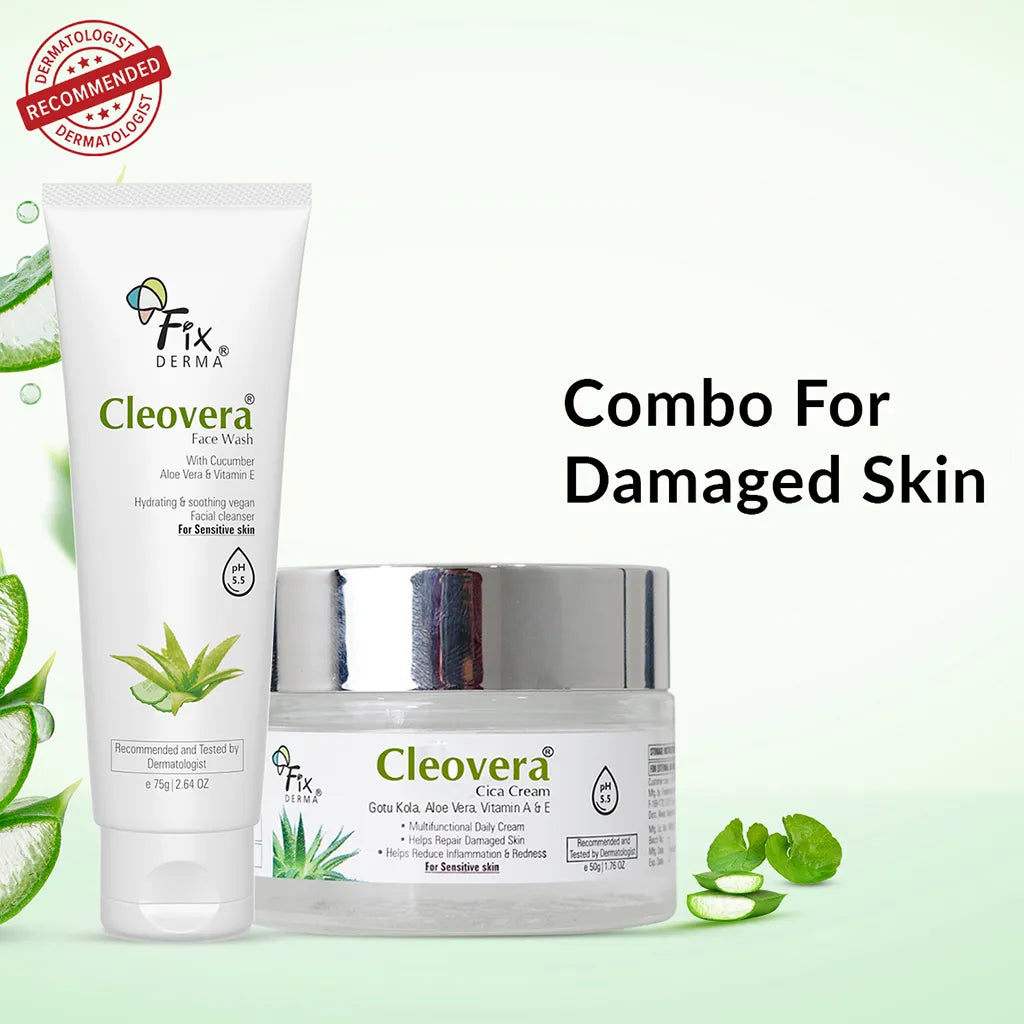 Fixderma Cleovera Face Wash And Cream Combo Pack For All Skin Types