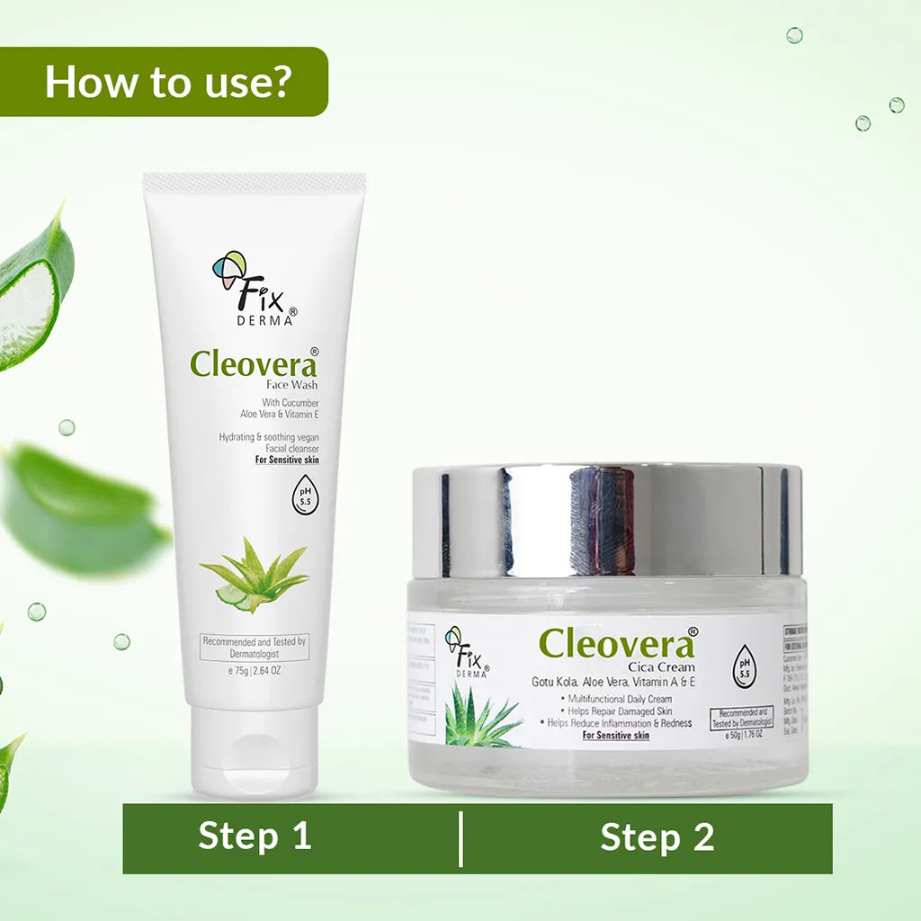 Fixderma Cleovera Face Wash And Cream Combo Pack For All Skin Types
