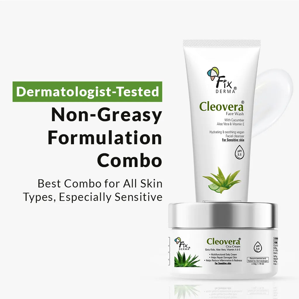 Fixderma Cleovera Face Wash And Cream Combo Pack For All Skin Types