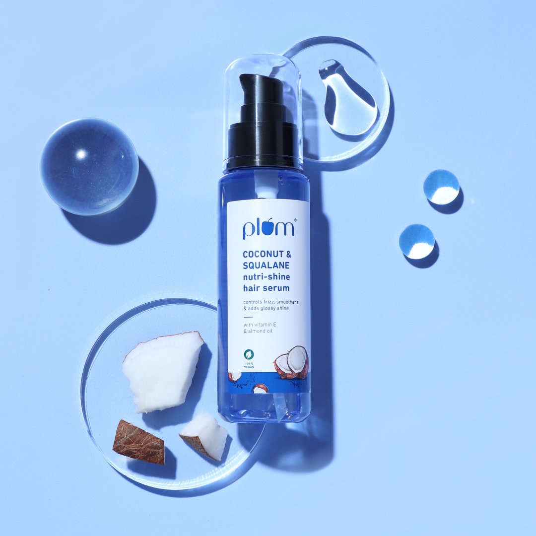 Plum Coconut & Squalane Hair Serum for Soft, Shiny Hair