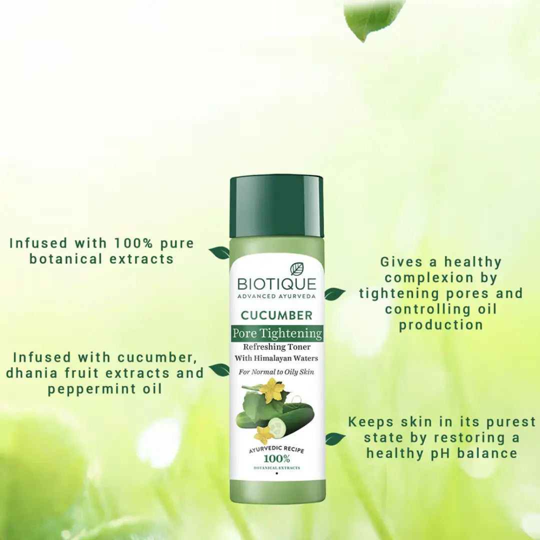 Biotique  Cucumber Pore Tightening Toner With Himalayan Waters (120ml)