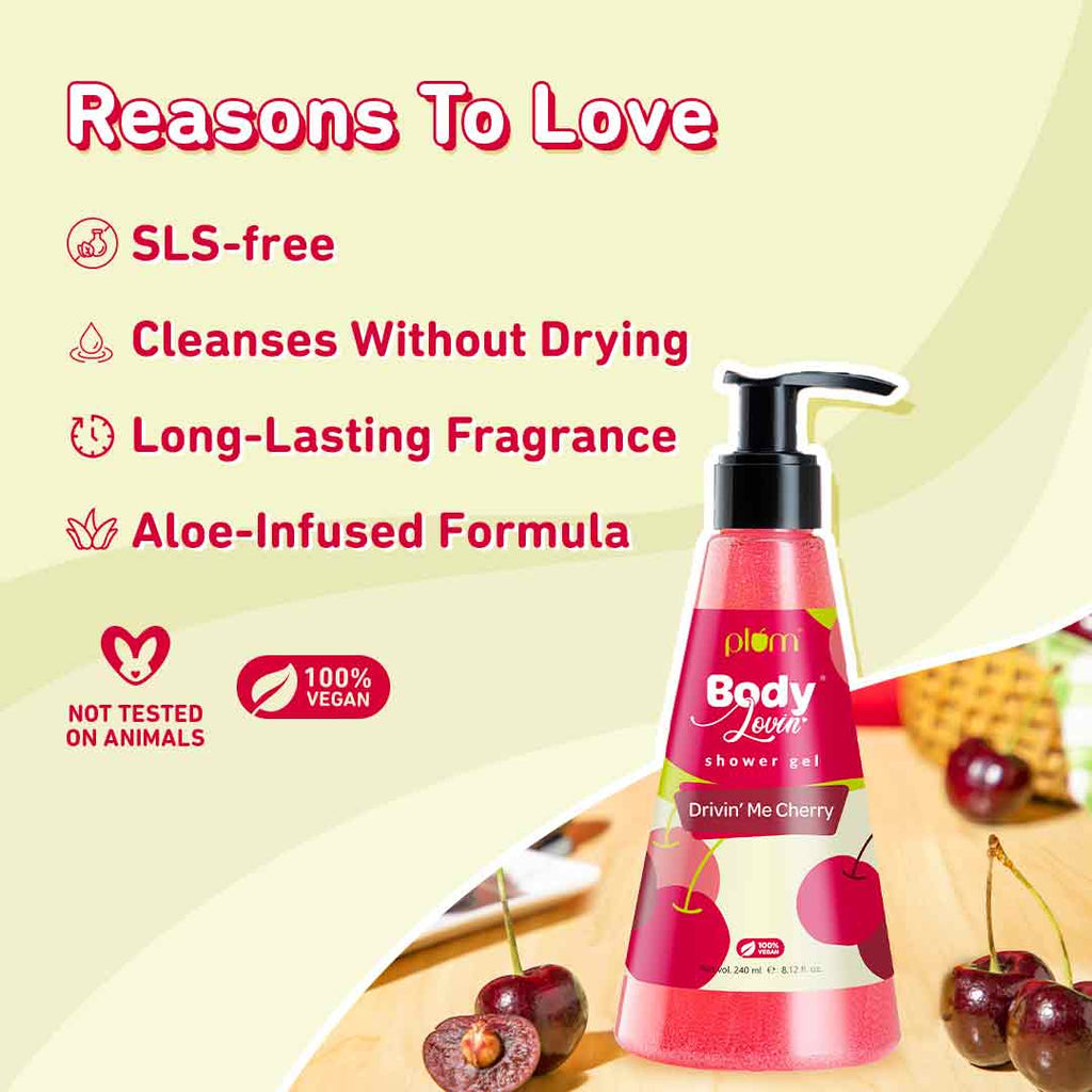 Plum Drivin' Me Cherry Shower Gel by Plum BodyLovin'