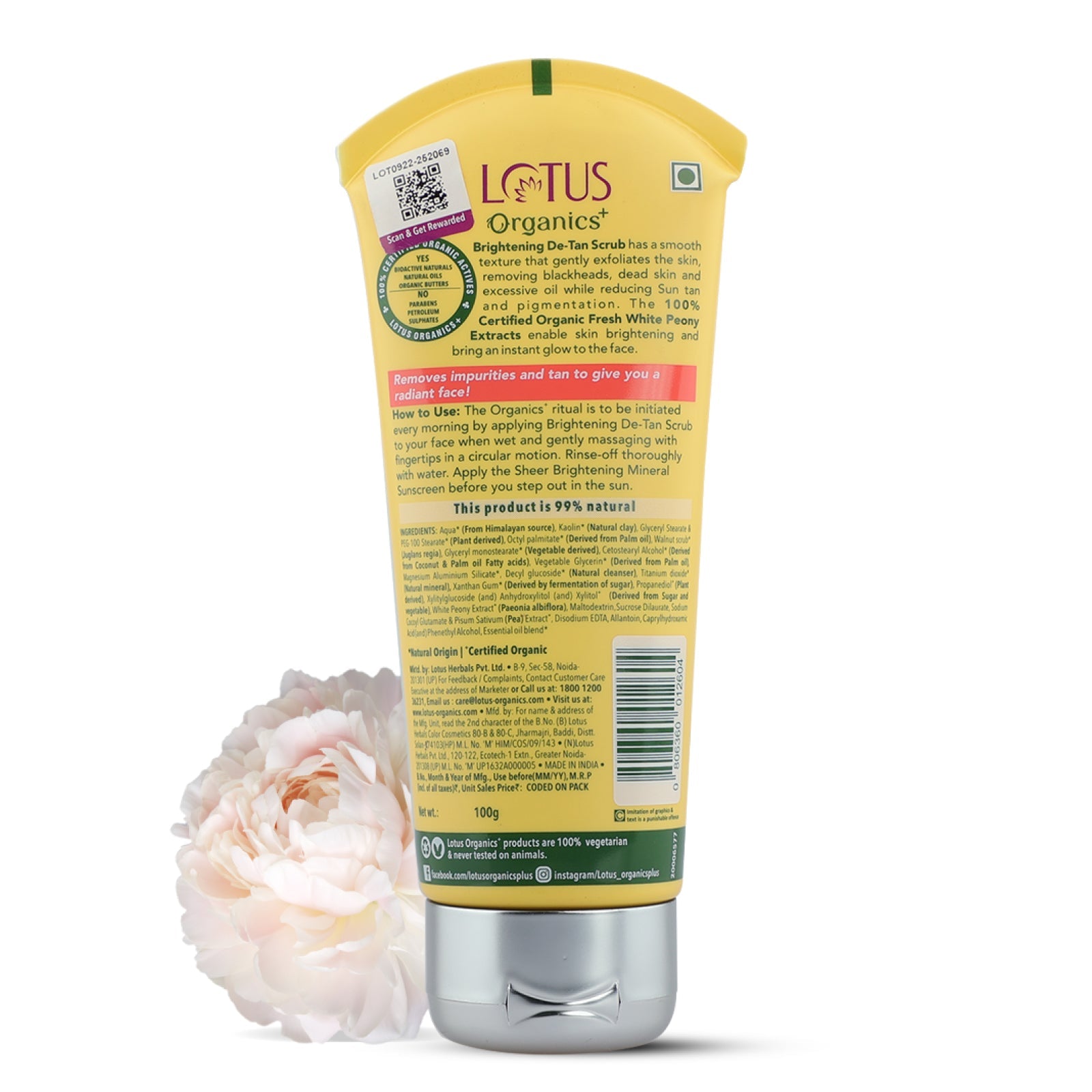Lotus Organics+ Brightening De-Tan Scrub