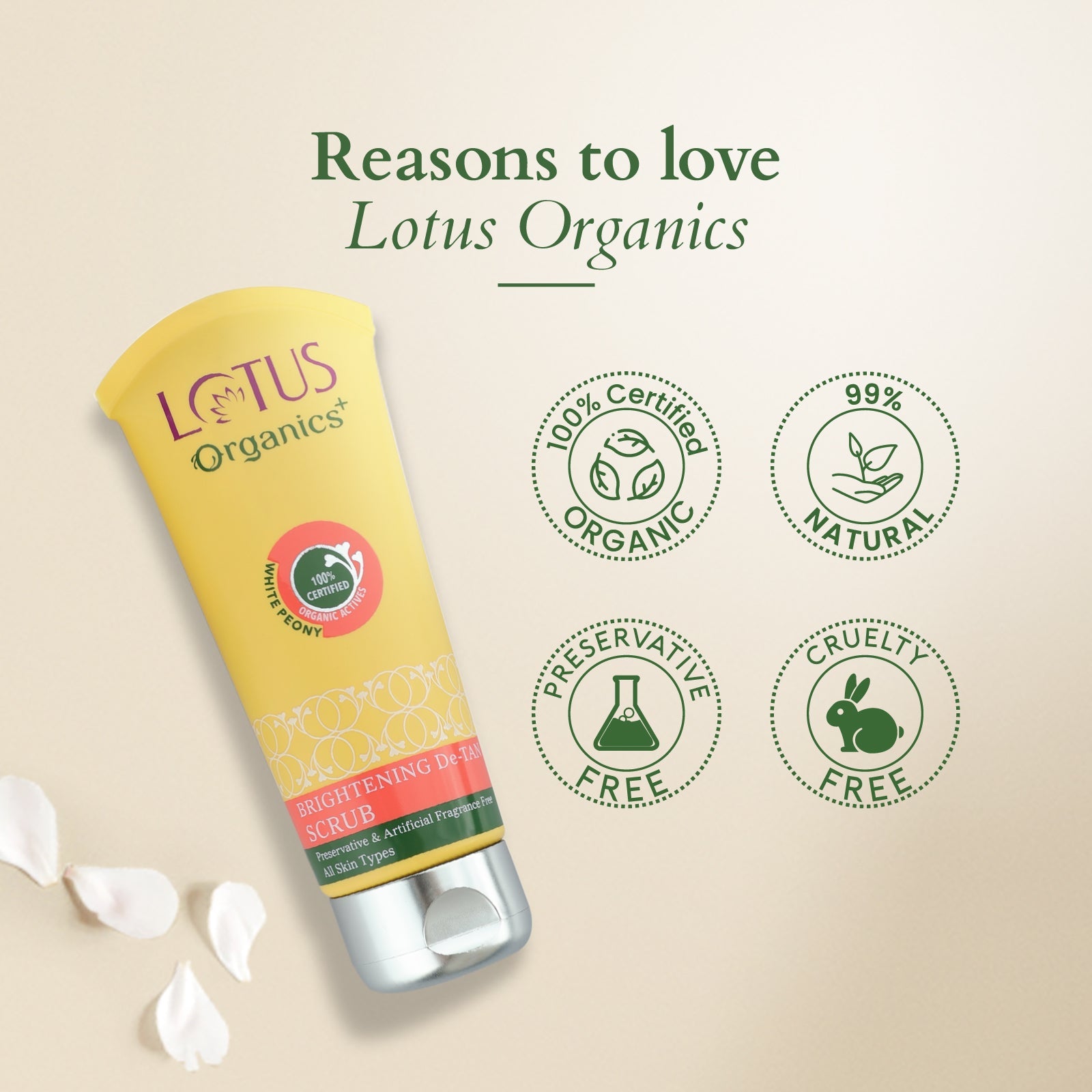 Lotus Organics+ Brightening De-Tan Scrub