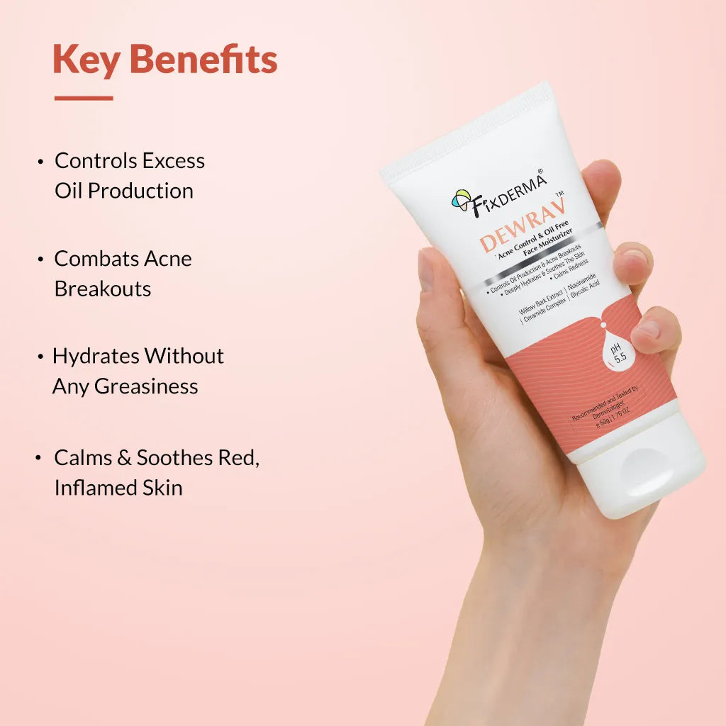 Fixderma Dewrav Acne Control & Oil Free Face Moisturizer