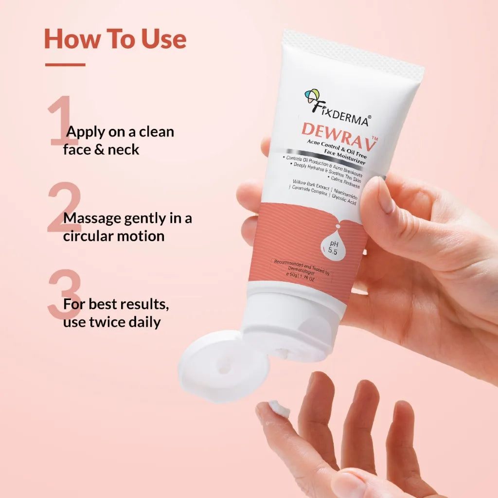 Fixderma Dewrav Acne Control & Oil Free Face Moisturizer