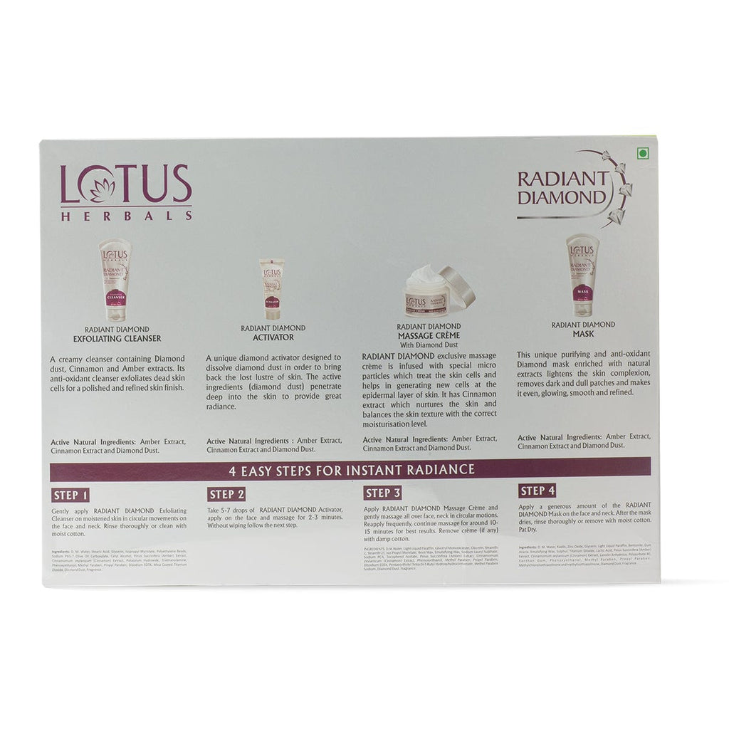 Lotus Radiant Diamond Cellular Radiance Salon Grade FACIAL KIT