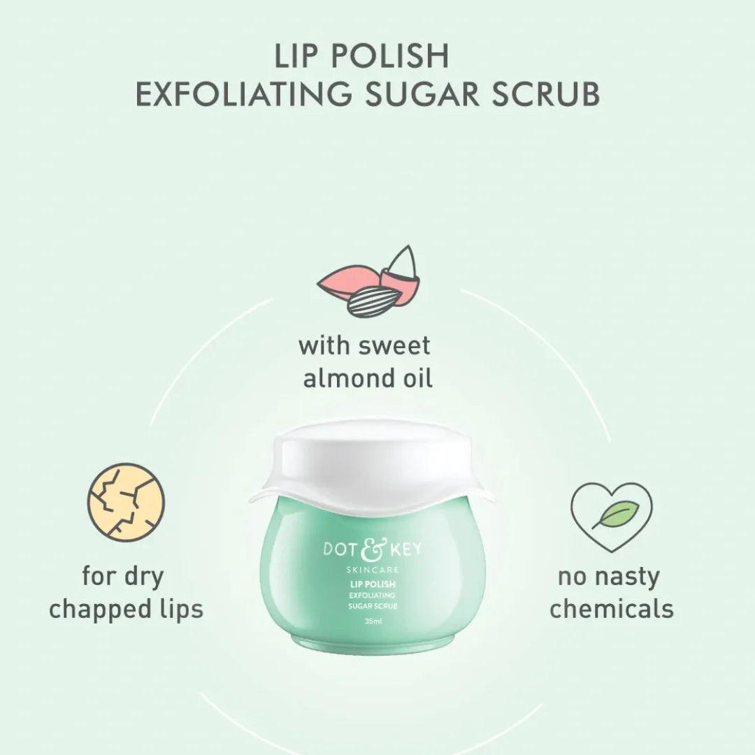 Dot & Key Lip Polish Exfoliating Sugar Scrub (15ml)