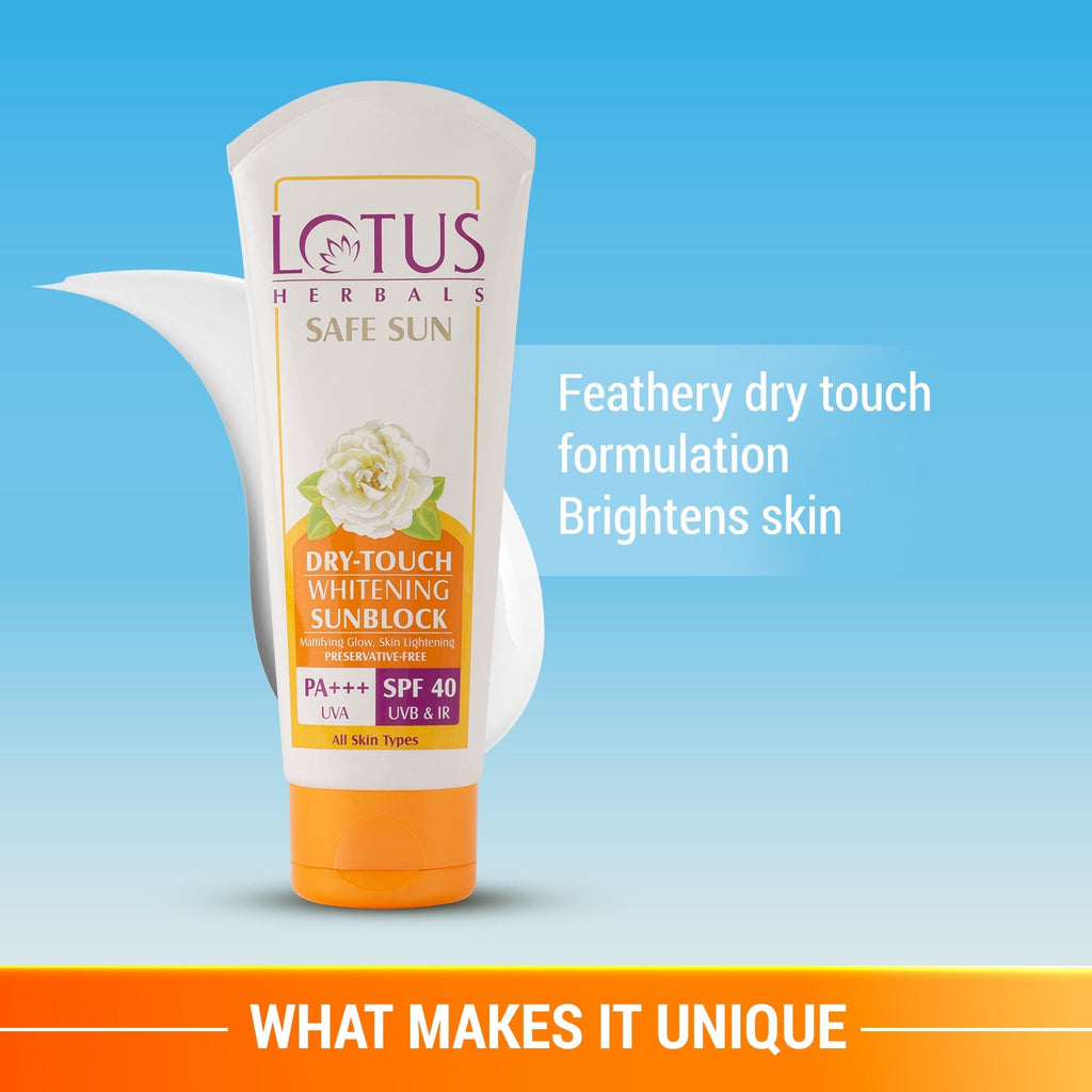 Lotus Safe Sun Dry-Touch Whitening Sunscreen SPF 40 PA+++ 50g