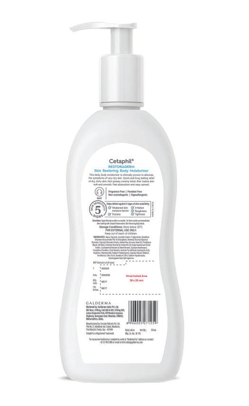 Cetaphil Restoraderm Body Moisturizer 295ml for Very Dry Skin