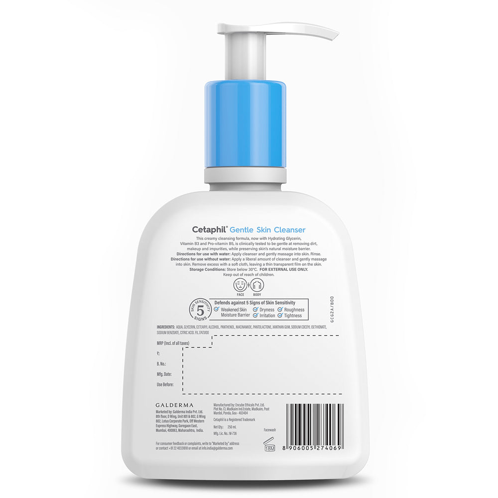 Cetaphil Gentle Skin Cleanser 250ml | Dermat recommended