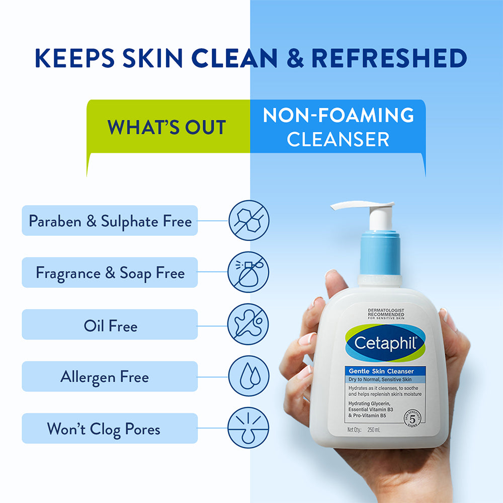 Cetaphil Gentle Skin Cleanser 250ml | Dermat recommended