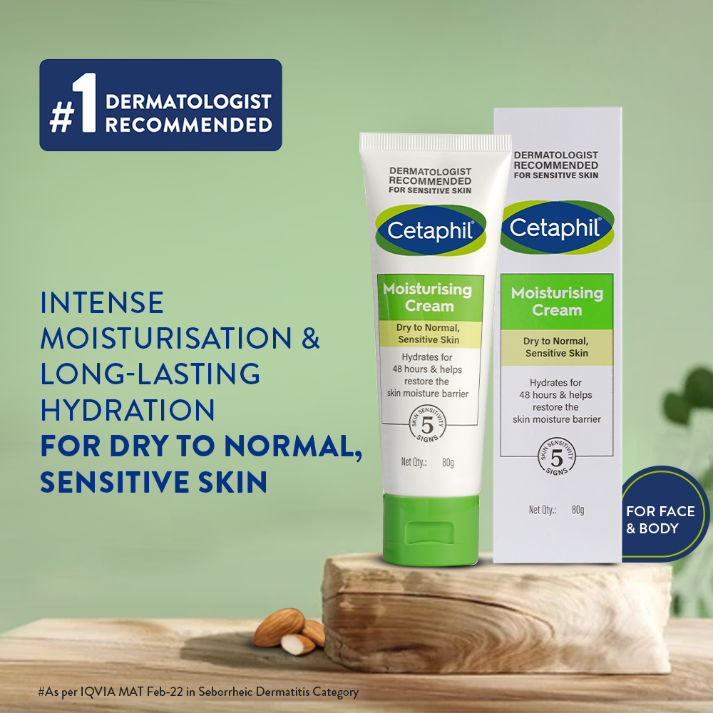 Cetaphil Moisturising Cream 80g for dry to normal, sensitive skin