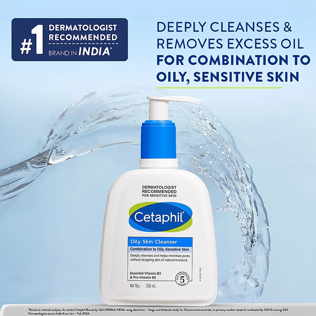 Cetaphil Oily Skin Cleanser 250 ml | Dermat Recommended