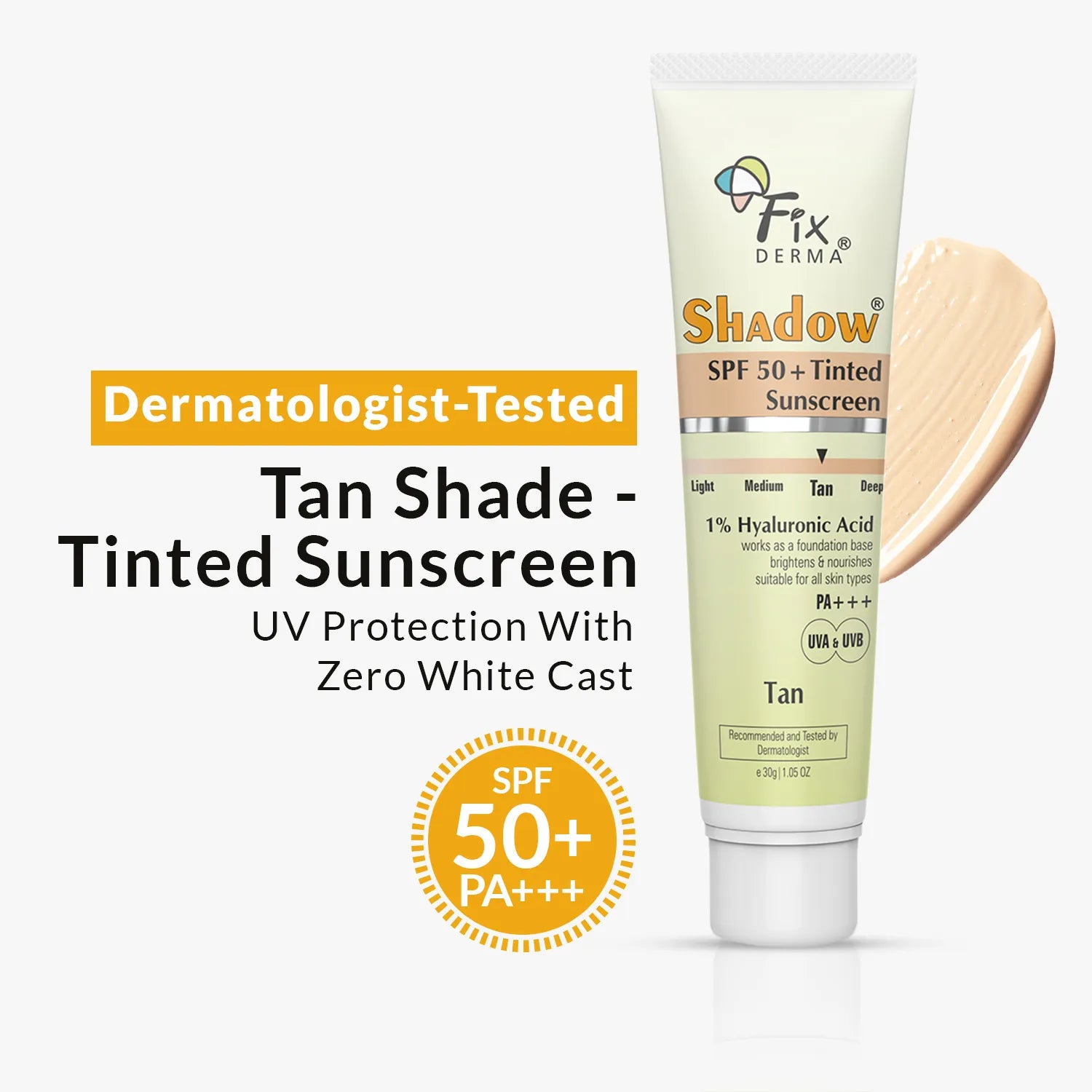 Fixderma Shadow SPF 50+ Tinted Sunscreen