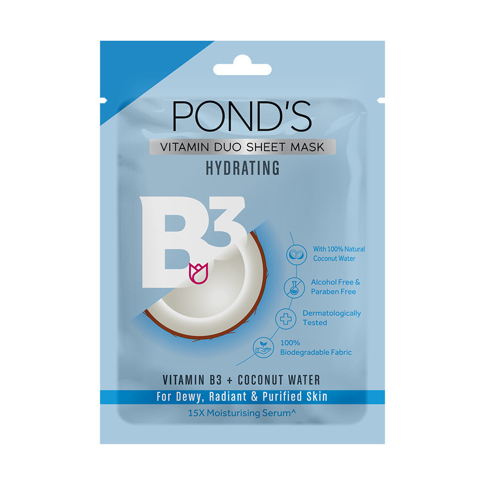 POND'S Hydrating Sheet Mask With 100% Natural Coconut Water & Vitamin B3