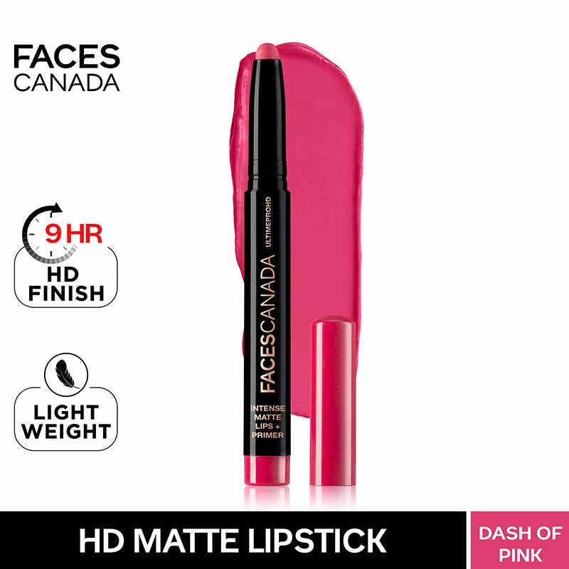 Faces Canada Ultime Pro HD Intense Matte Lips + Primer - 05 Dash Of Pink (1.4g)