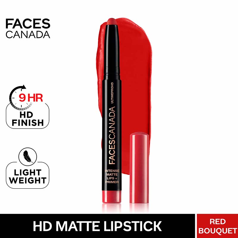 Faces Canada Ultime Pro HD Intense Matte Lips + Primer - 18 Red Bouquet (1.4g)