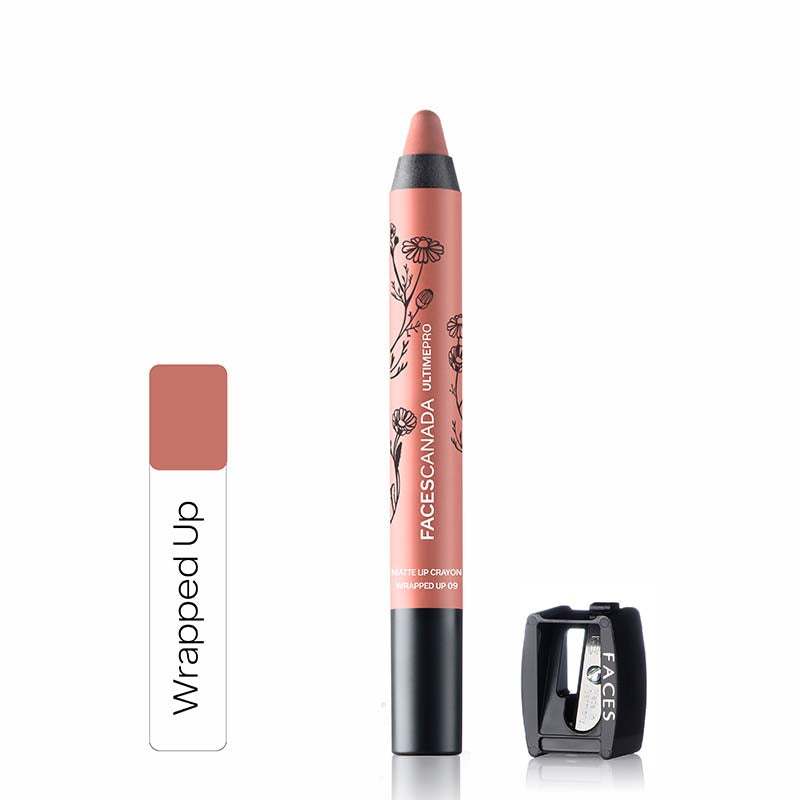 Faces Canada Ultime Pro Matte Lip Crayon With Free Sharpener - Wrapped Up 09 (2.8g)